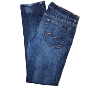7FAMK Straight Leg Mid-Rise Jean's Size 32